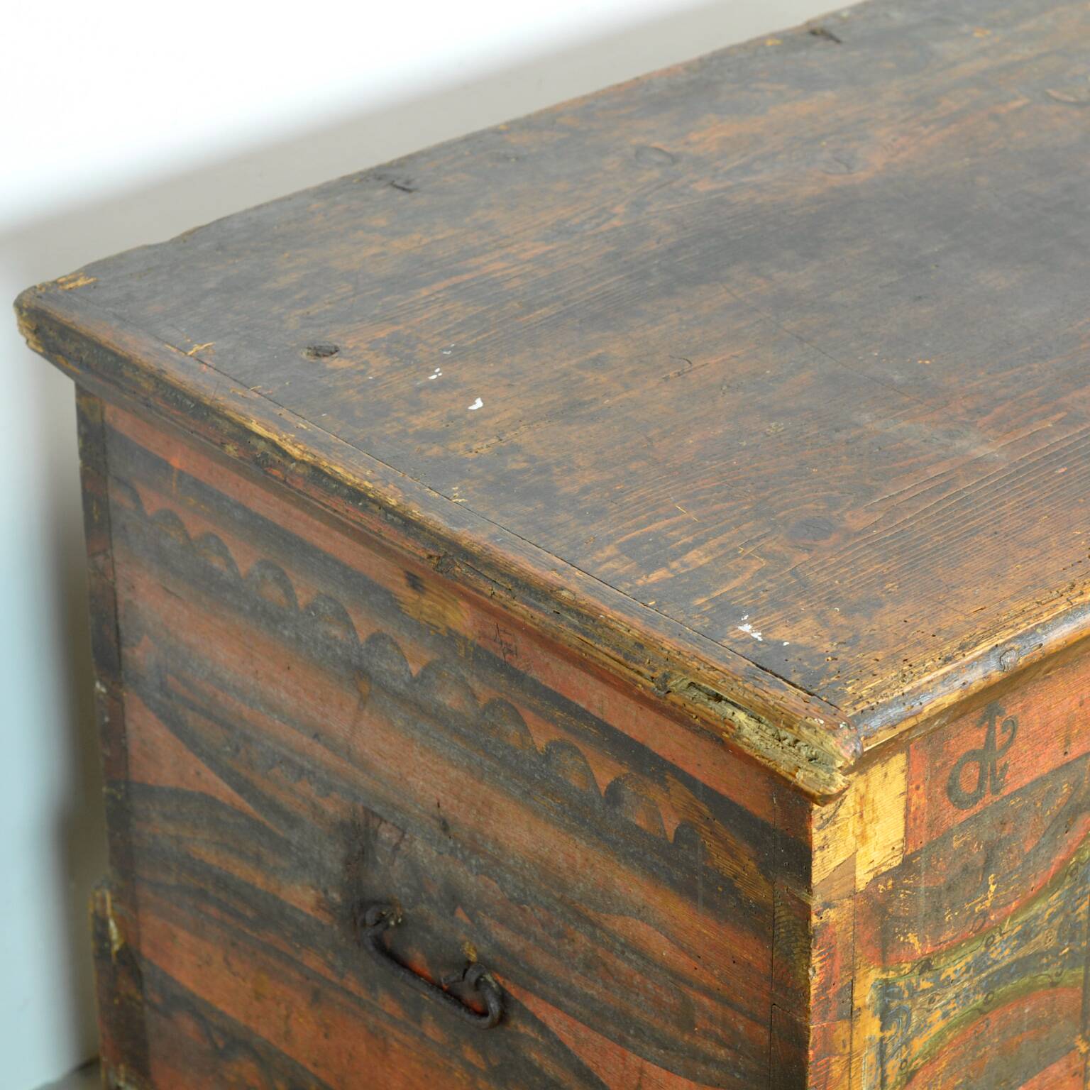 Folk art wedding chest, anno 1852
