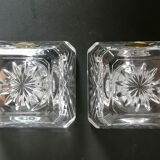 Pair of crystal candle holders