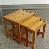 Set nesting tables in pine from the 70s, denmark