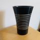 Vintage black Scheurich vase with graphic design – West Germany – 70s/80s