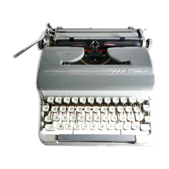 Machine à écrire Torpedo 18 S grise révisée ruban neuf 1961