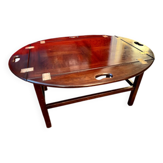 1950s English Table Butler's Tray with removable tray