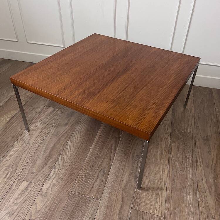 Large vintage square coffee table