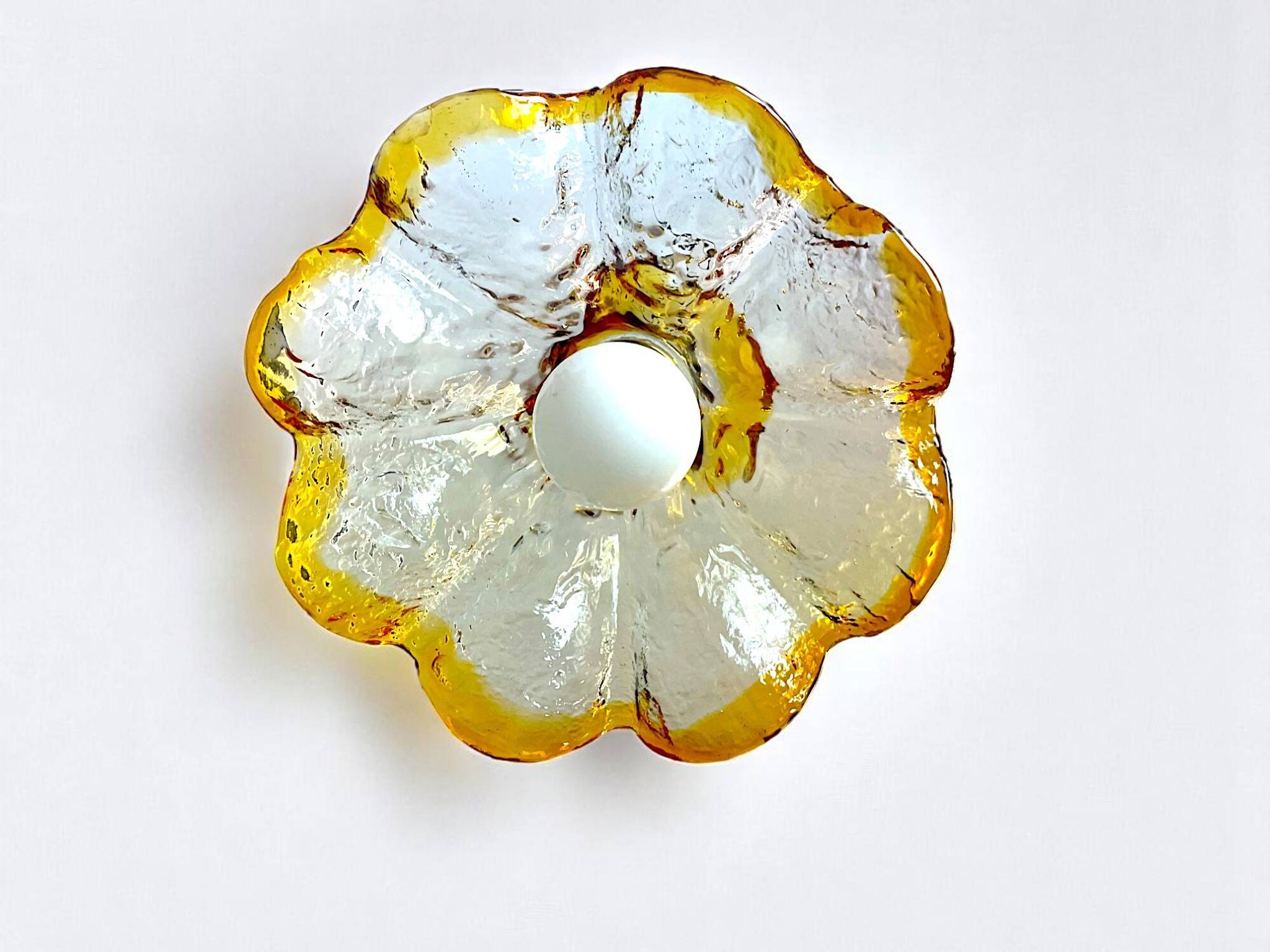 Lumière suspendue à abattant en verre de Murano