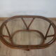 Rattan table and glass
