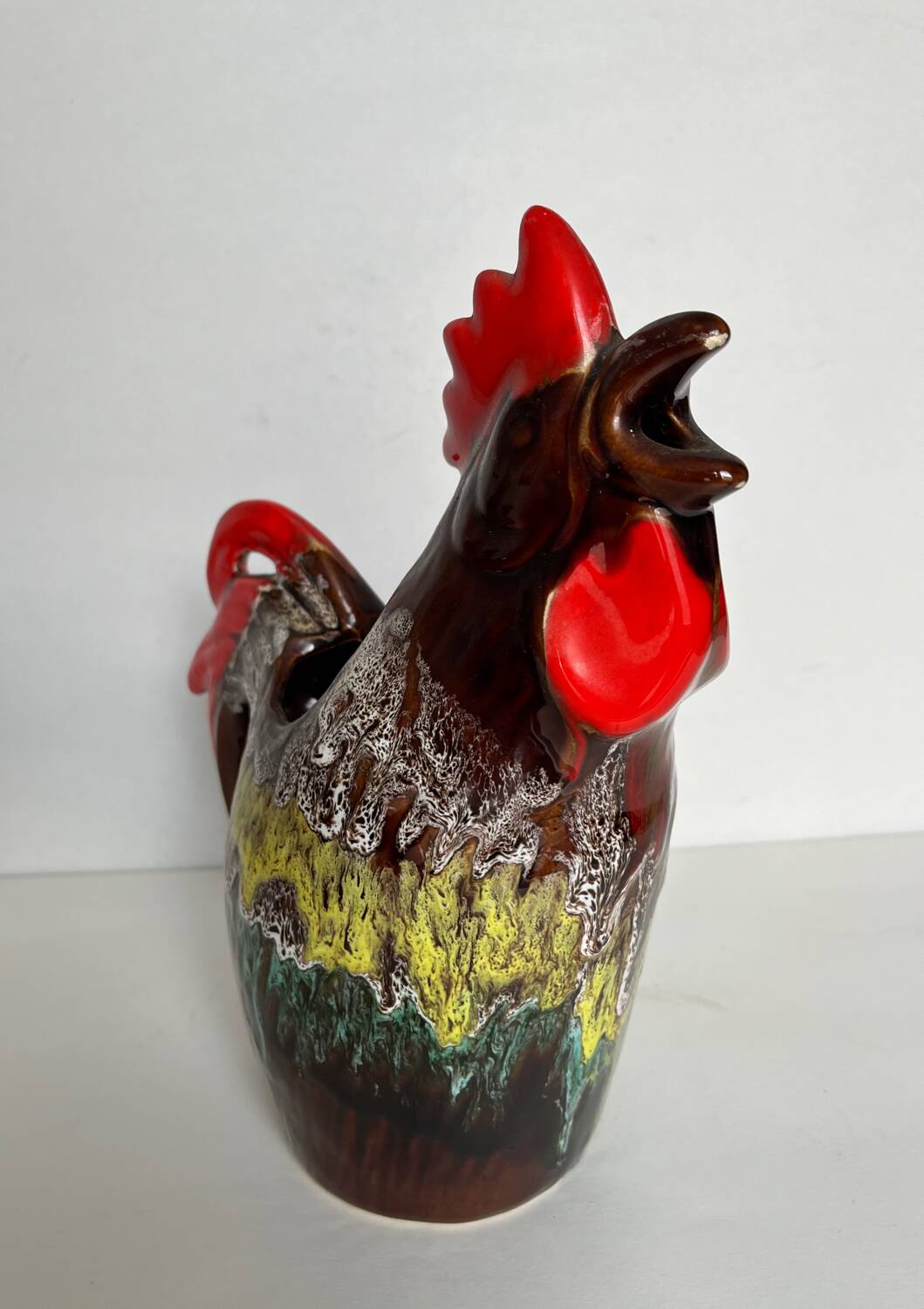 Vintage zoomorphic slip pitcher