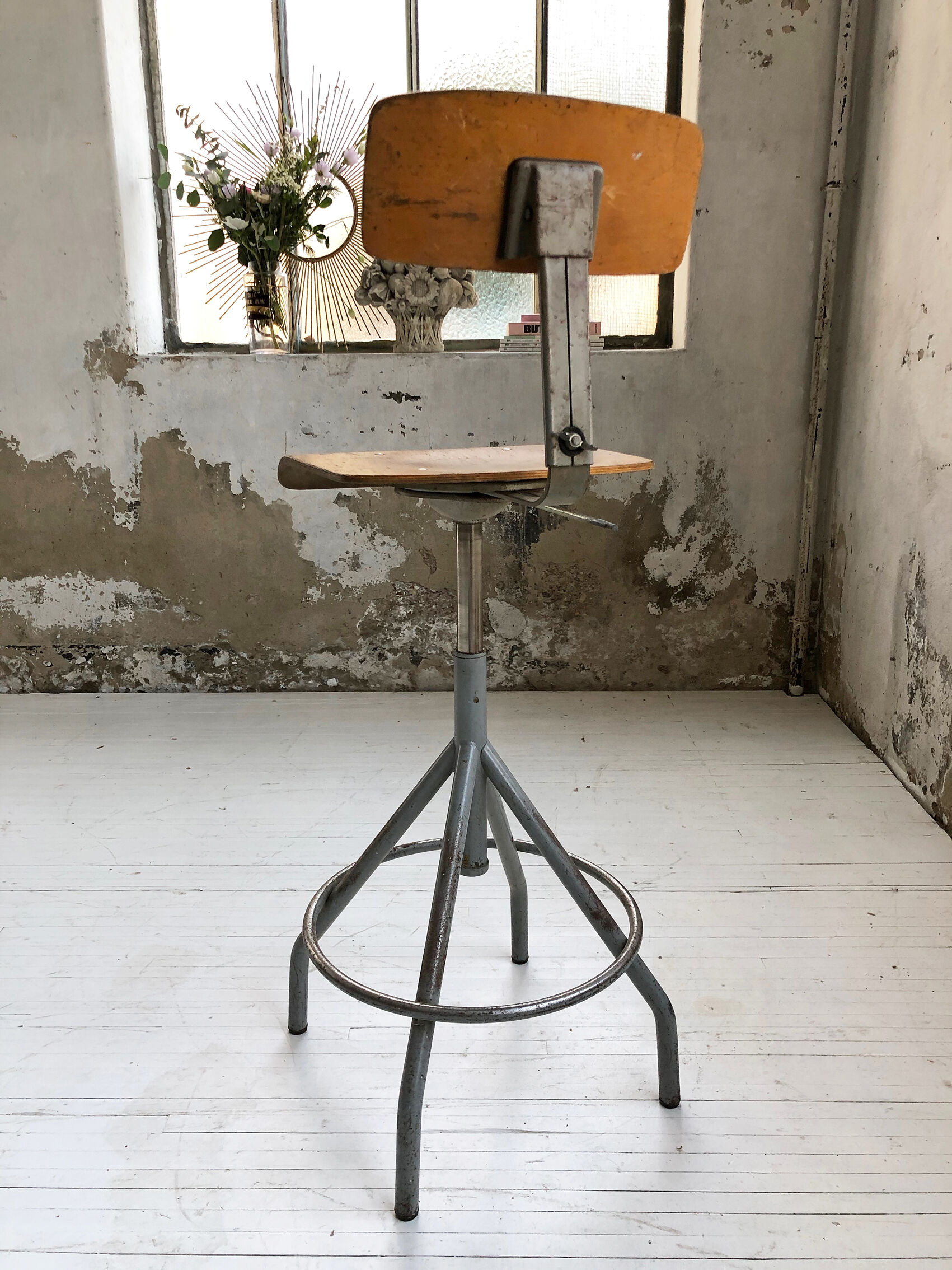 Pair high chairs industrial BAO workshop