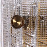 Appliques Orrefors Design XXL de Carl Fagerlund en verre et laiton, années 1960