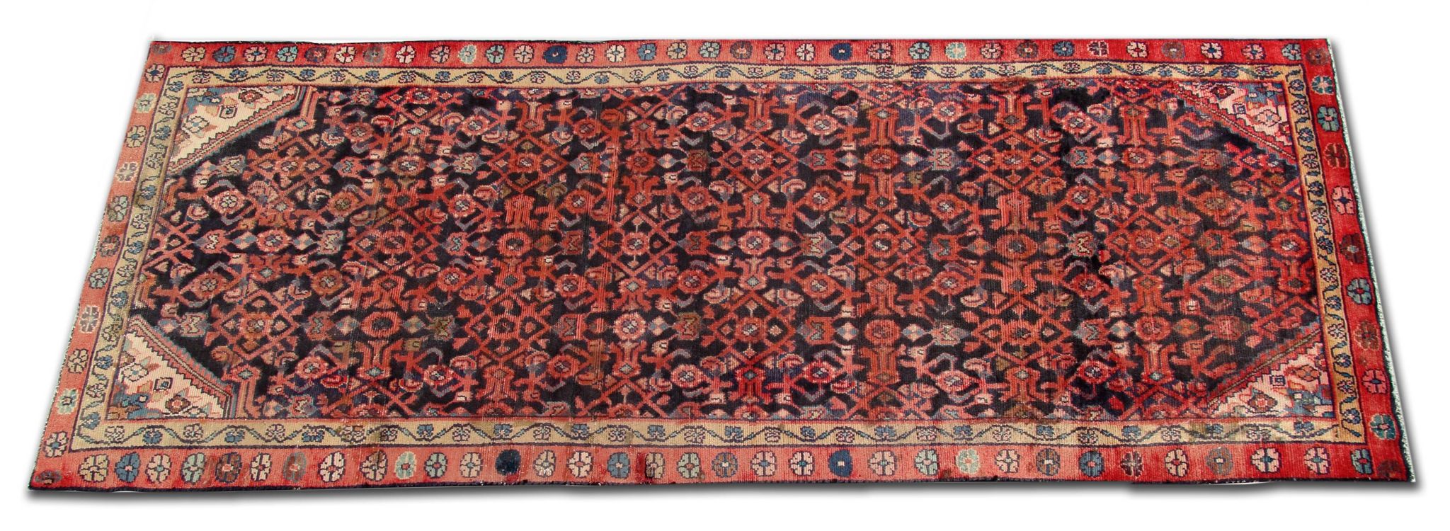 Tapis persan vintage fait à la main tapis de laine traditionnel - 105x280cm