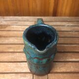 Old Vintage Brown & Green Ceramic Pitcher