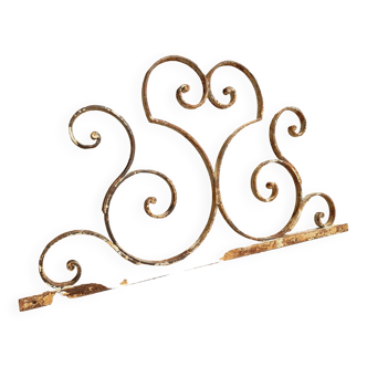 Antique window grille fencing ornament wrought iron