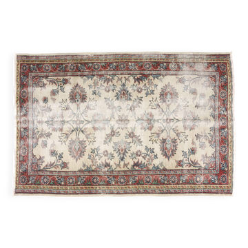 Multicolour Oushak Vintage Turkish Rug-sku-v722