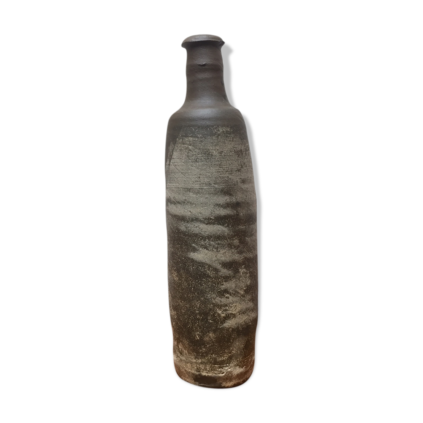 70s handmade sandstone bottle-vase