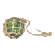 Green ball marine float in glass and rope