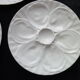 Set of 3 pillivuyt porcelain oyster plates