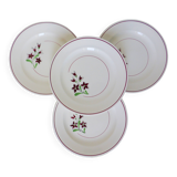 Lot de 4 assiettes plates vintage de la manufacture des Salins 210636