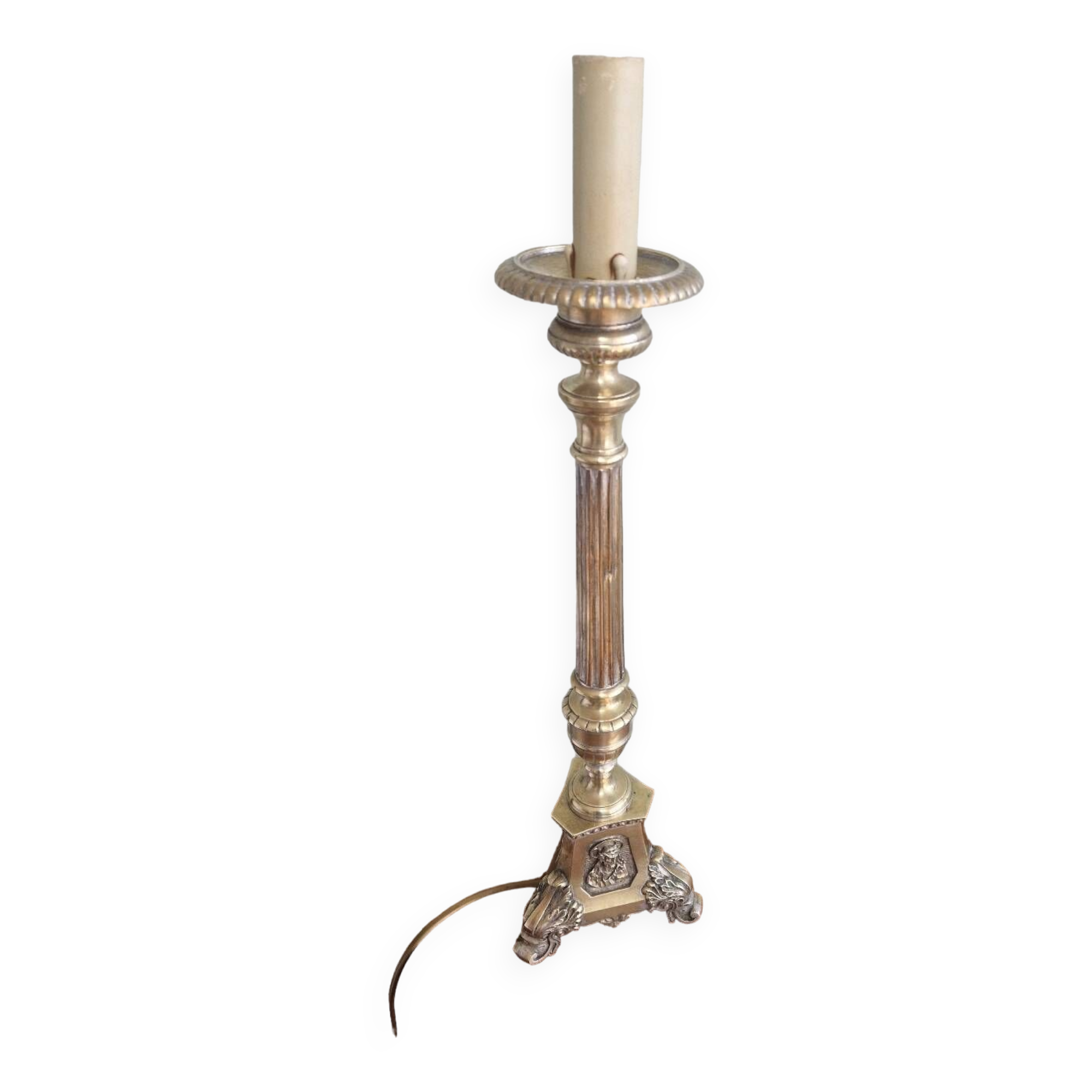 Church candle lamp base, early 20th century