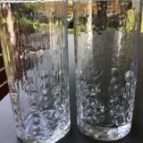 6 Verres à orangeade moulés billes en creux