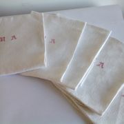 5 cotton dammase monogrammed towels NA