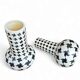 2 x ceramic / Pied de Poule vases / 1980s