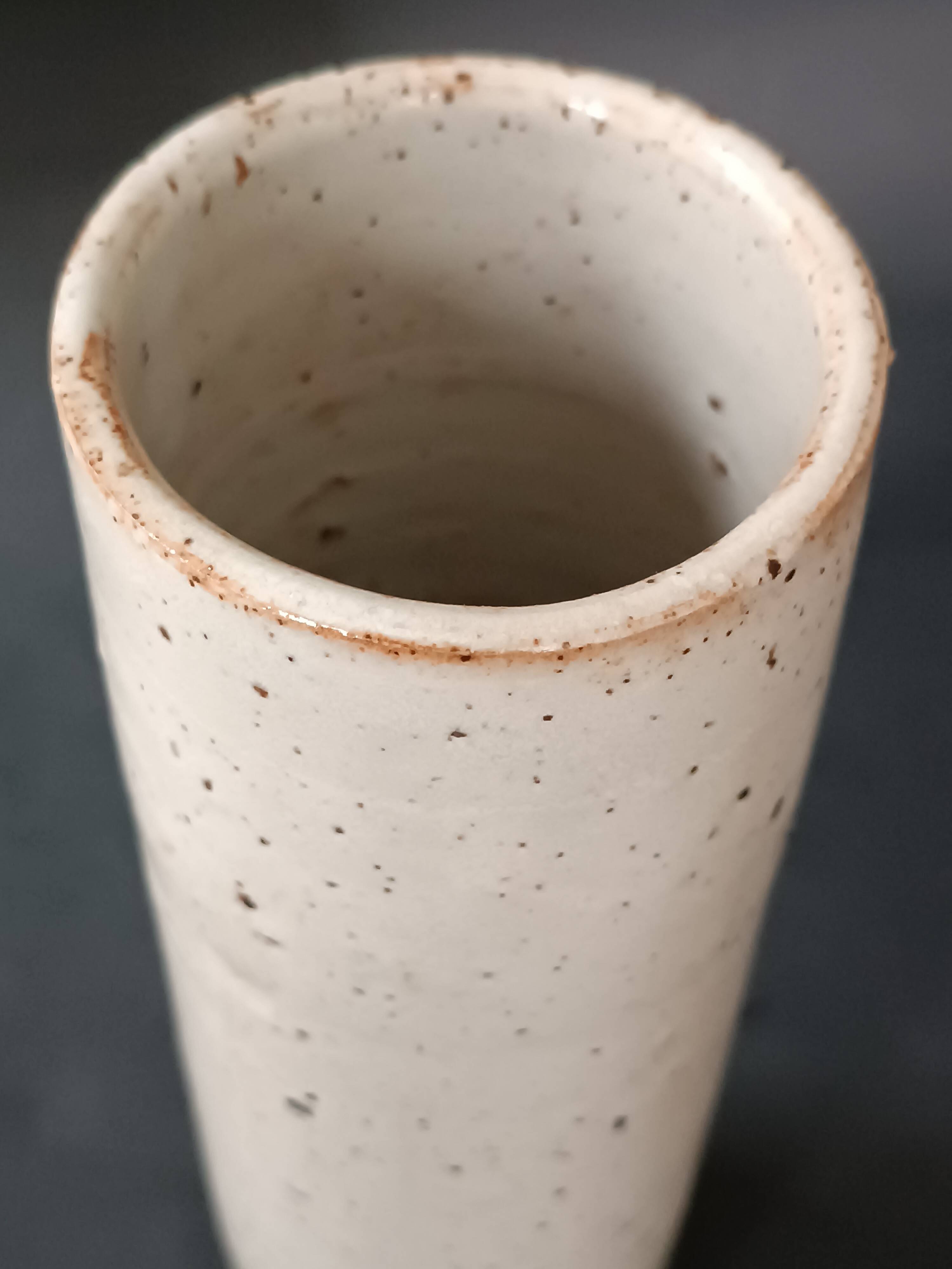 Vase en grès  pyrité double glaçure La Tournerie vintage