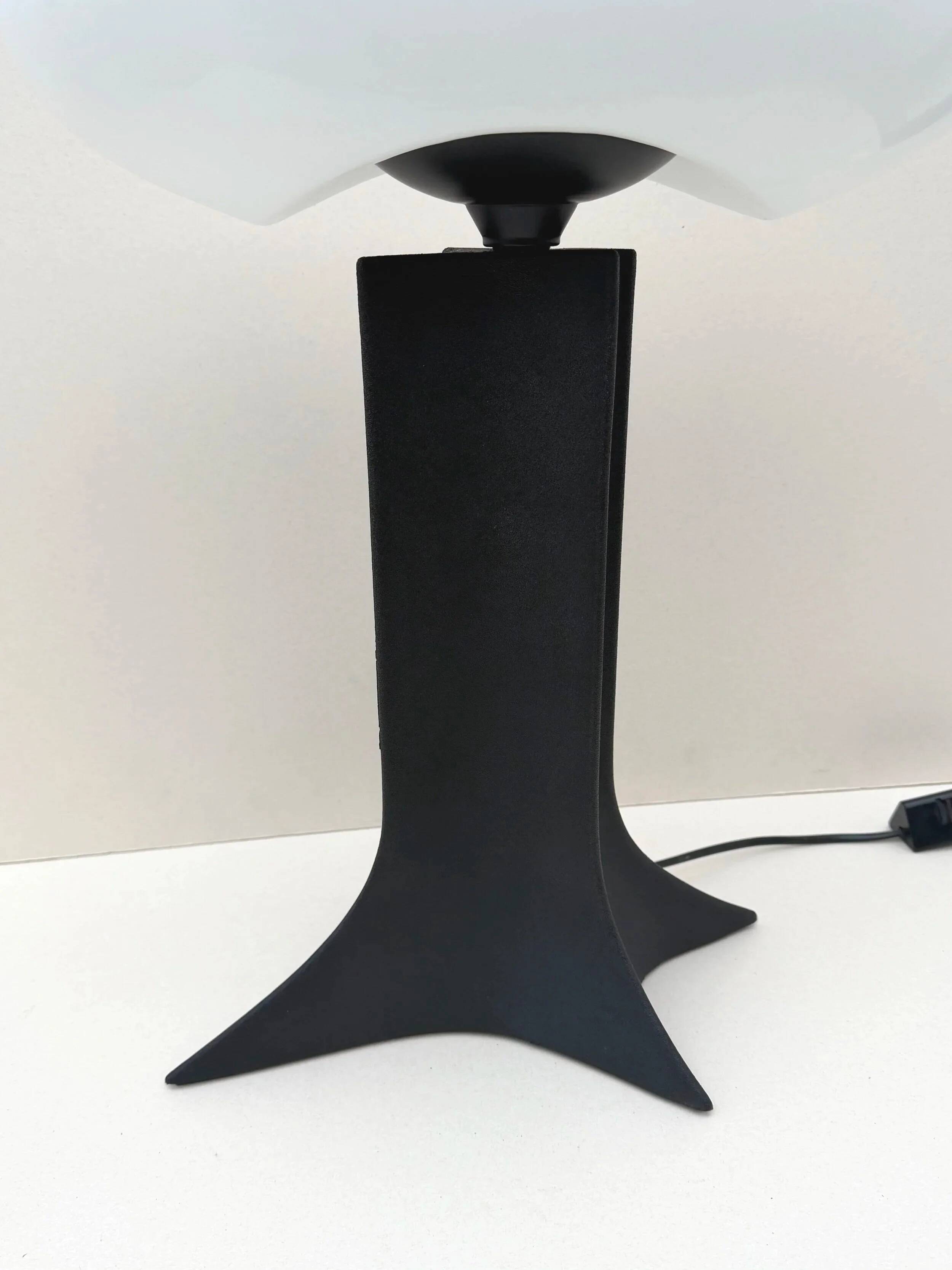 "mikos" lamp by diego chilo for sirrah in plastic and opaline, 1992