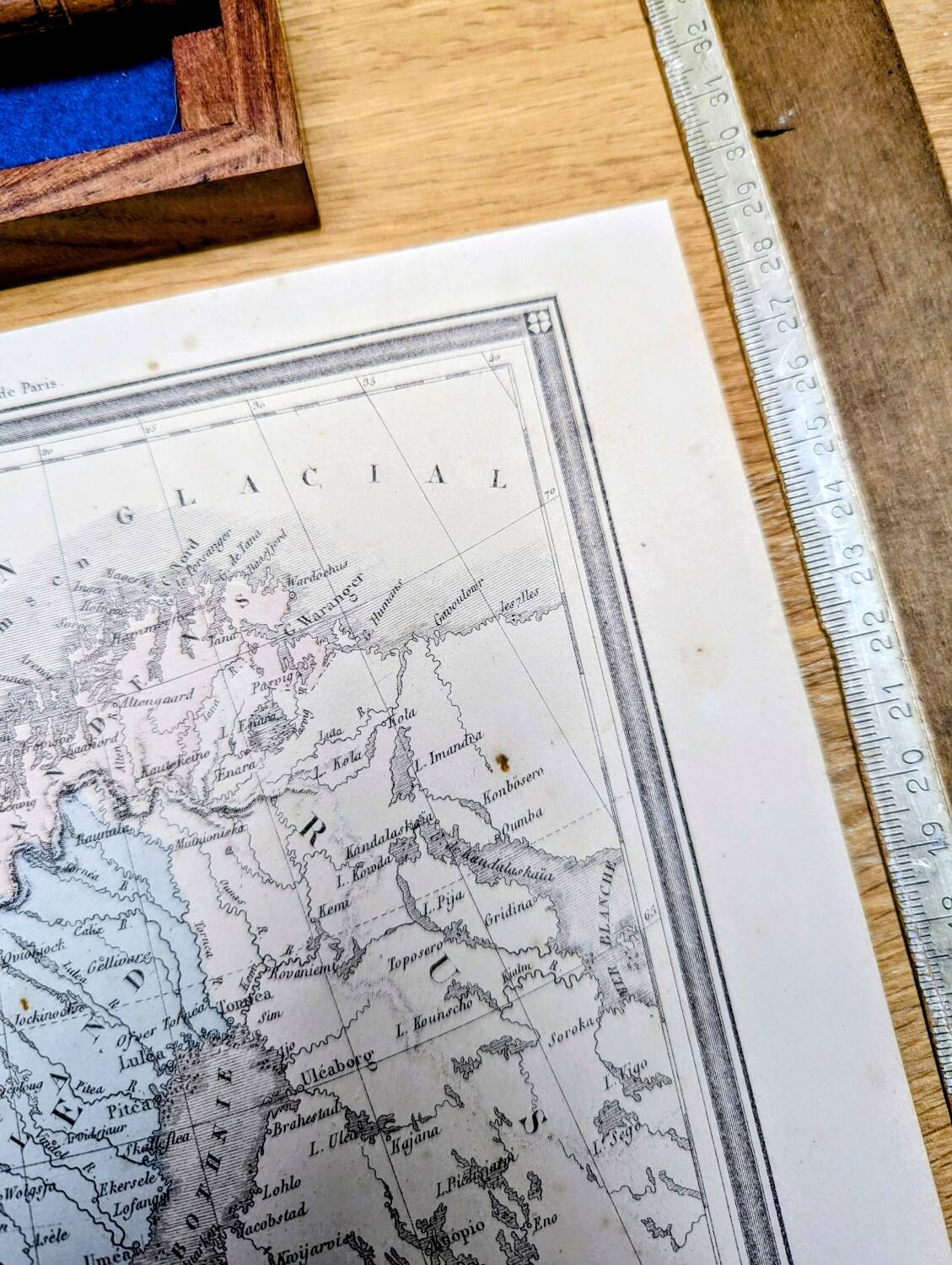 Sweden and Norway, old map, printed in 1852.