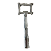 Vintage silver metal bamboo bottle opener