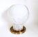 Postmodern Brass and Spheric Blown Glass Table Lamp by Mazzega, Italy