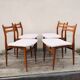Lot de 4 chaises scandinaves vintage, 1960