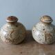 Salt and pepper shaker in Puisaye stoneware by Jean Pierre Prud'homme