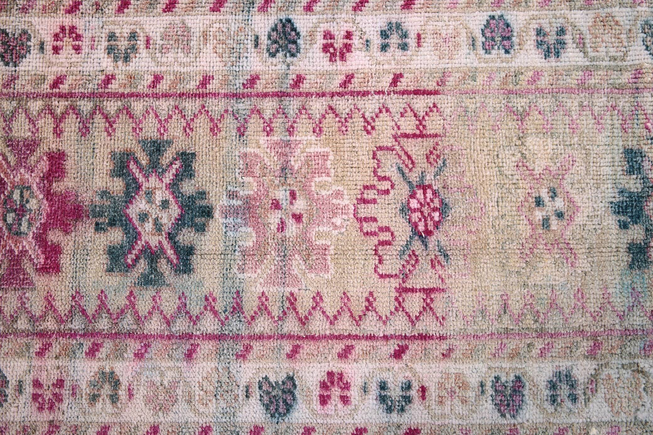 Shades of Pink Turkish Hallway Runner Rug, 78x360 Cm