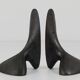 Pair of minimalist mid-century brass bookends by Carl Auböck #3653, Vienna, Austria.