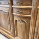Curved walnut sideboard