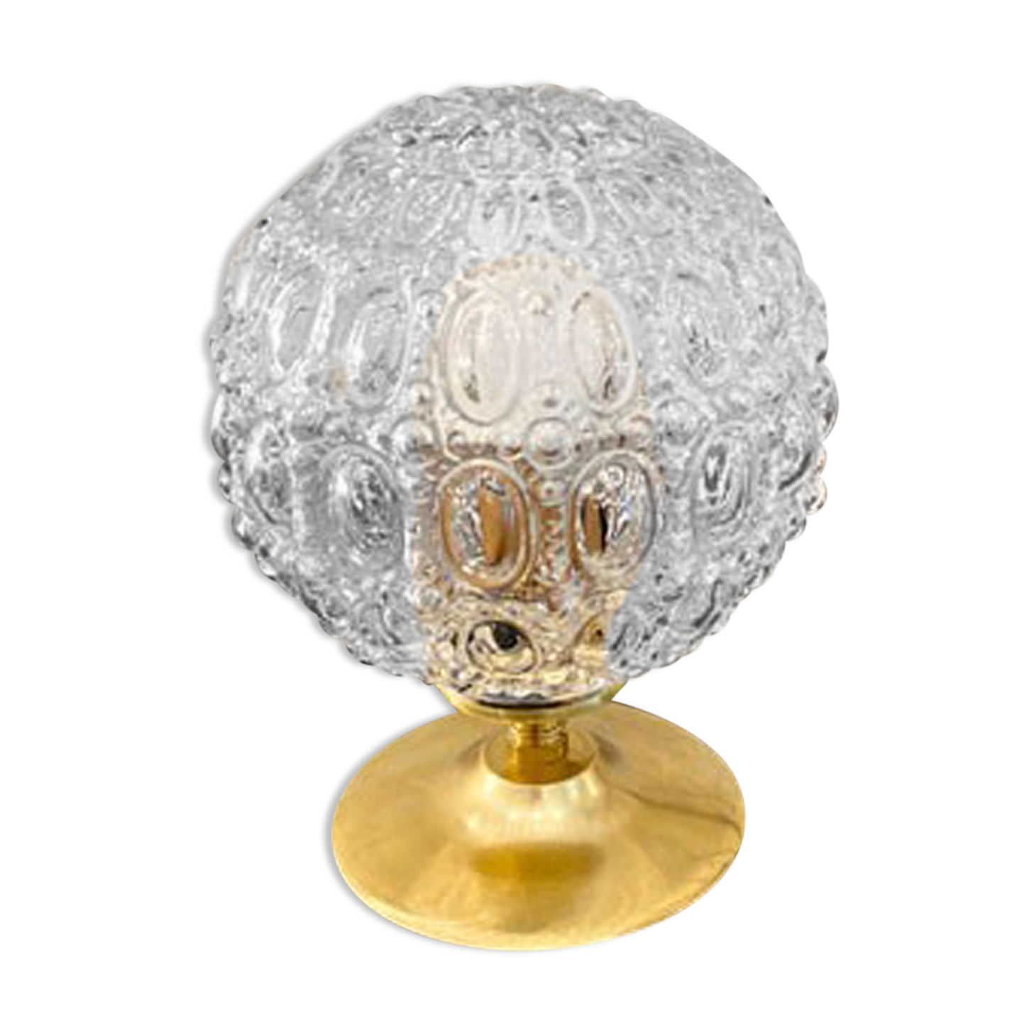 Globe lamp "godrons" in glass