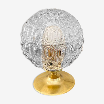 Lampe globe “godrons” en verre