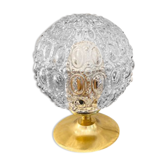 Lampe globe “godrons” en verre