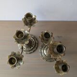 Pair of bronze candlesticks