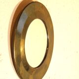 Round brass mirror 19 cm