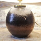 Ceramic ball lamp base signed Guérin