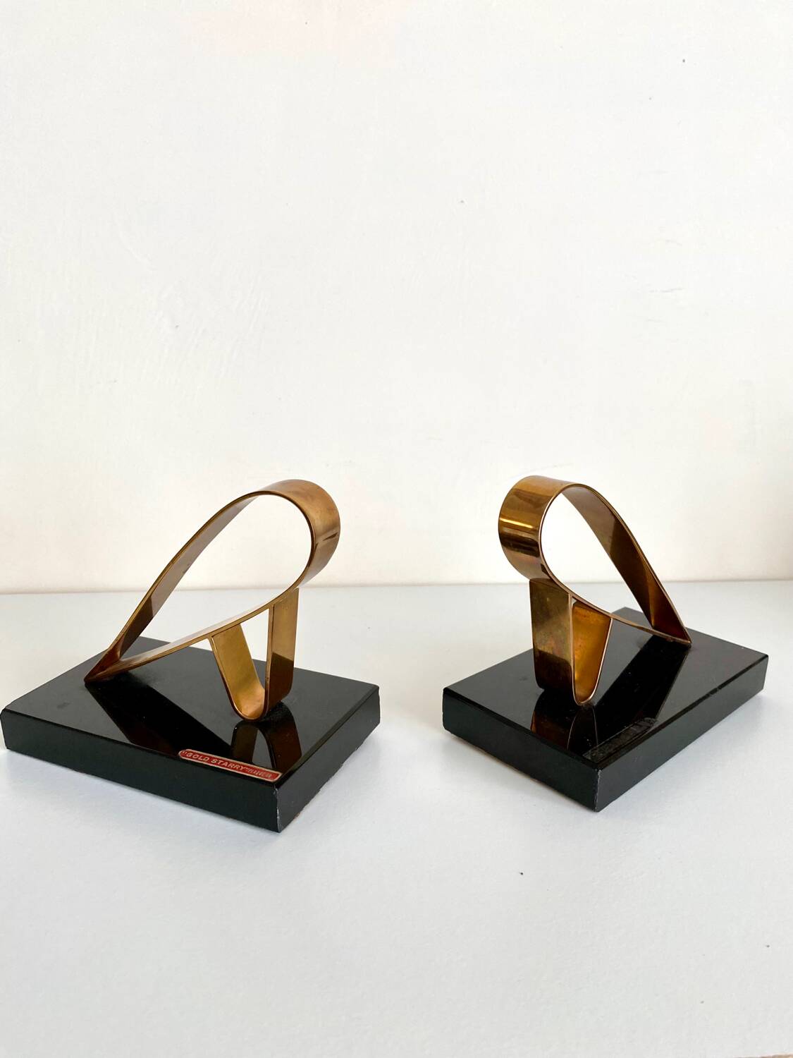 Art Deco bookends - Gold Starry, 20th century