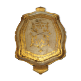 Venetian tray in gilded wood