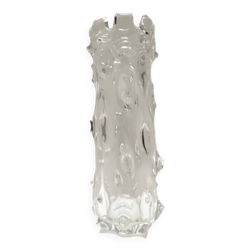 Transparent "A Mugnoni" Murano Glass Vase attr. to Ercole Barovier, Italy
