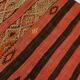 Tapis kilim vintage turc rayé rouge et marron, 87x127 cm