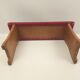 Footrests in wood and pink velvet