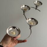 Shiny stainless steel candlestick holder