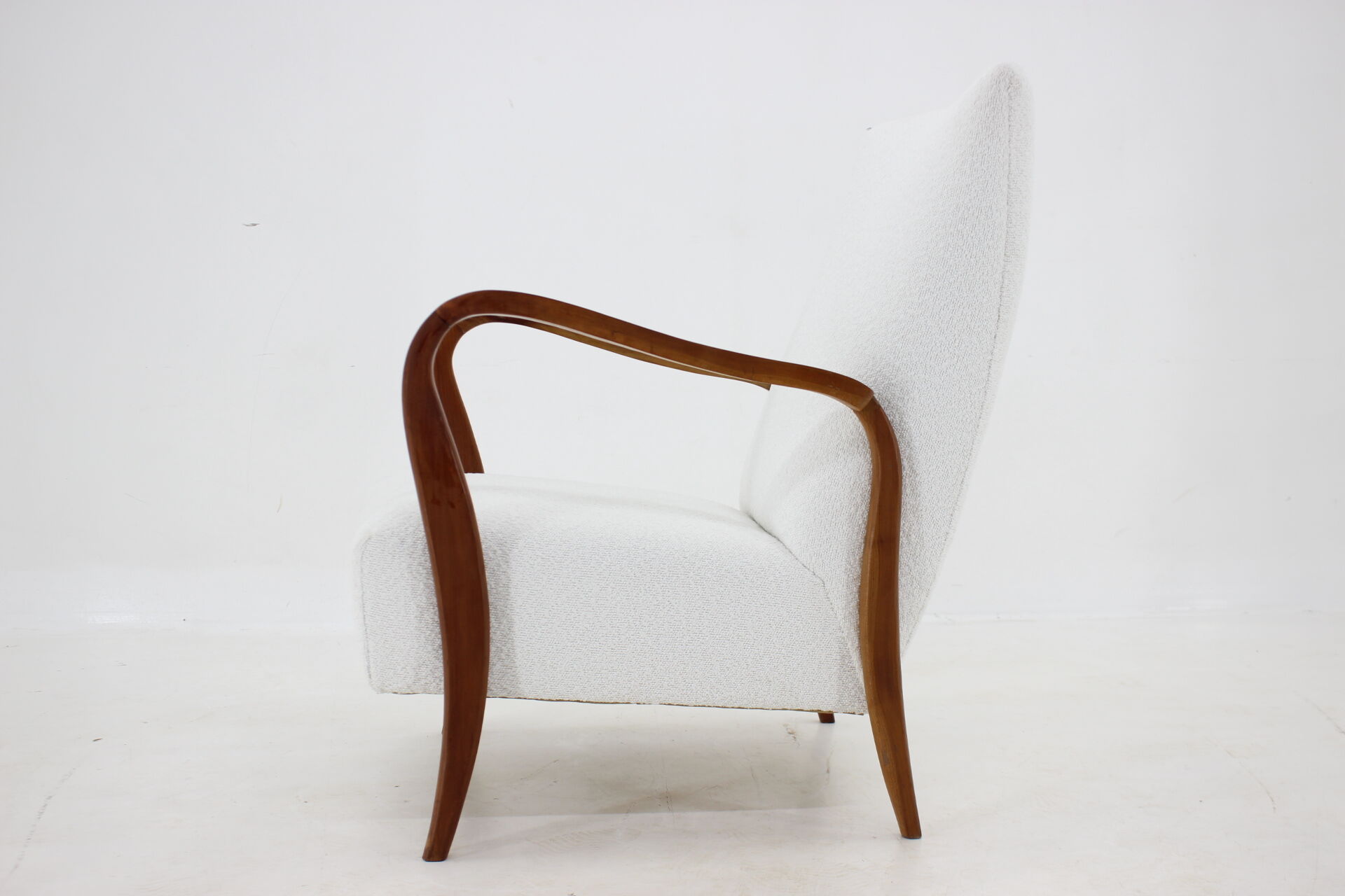 1960s italian armchair in bouclé