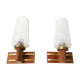 Pair of Scandinavian teak and brass 1960