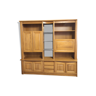 Bahut high in solid alder with bar