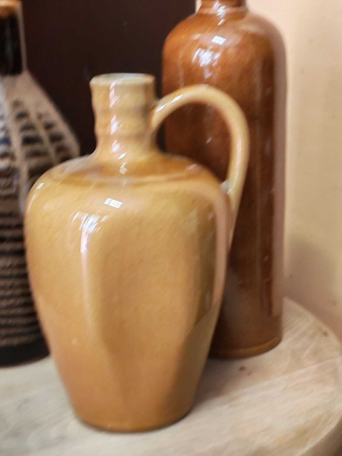 Set of vintage bottle vases